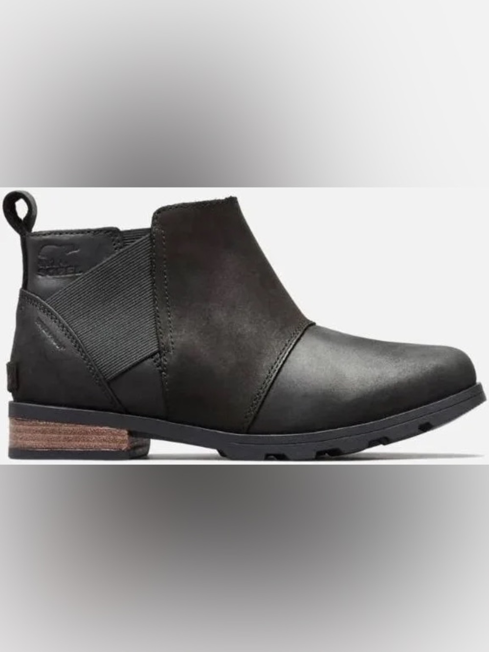 Sorel Emelie Black Chelsea Ankle Boot - Sleek Classic Design